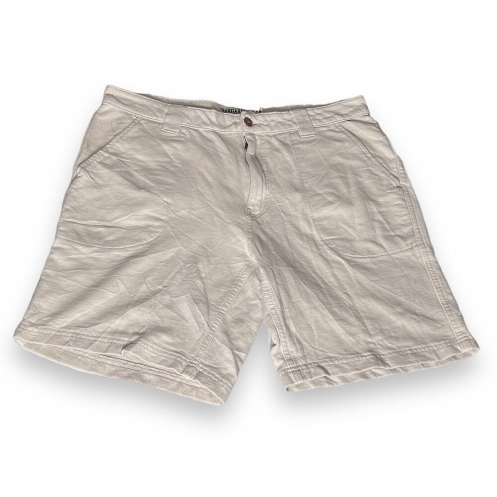 Margaritaville Beige Summer Time Tight Knit Shorts 100% Cotton Men’s Size 38